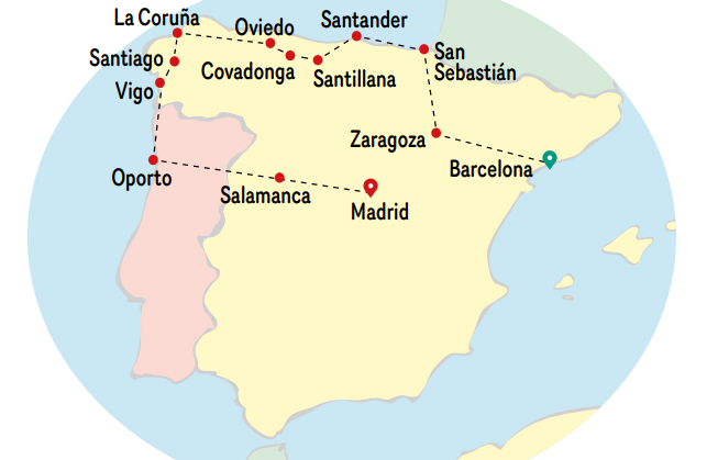 Mapa del viaje